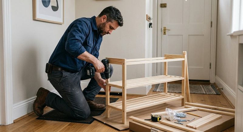 Shoe Rack Assembly in Overland Park, KS