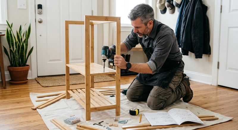 Shoe Rack Assembly in Overland Park, KS